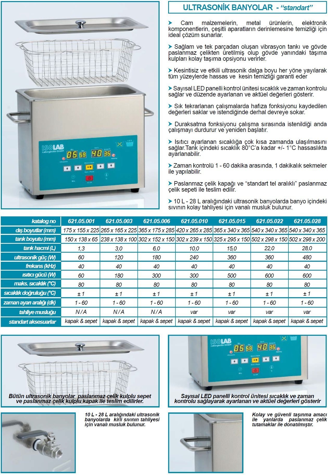 isolab ultrasonik banyo